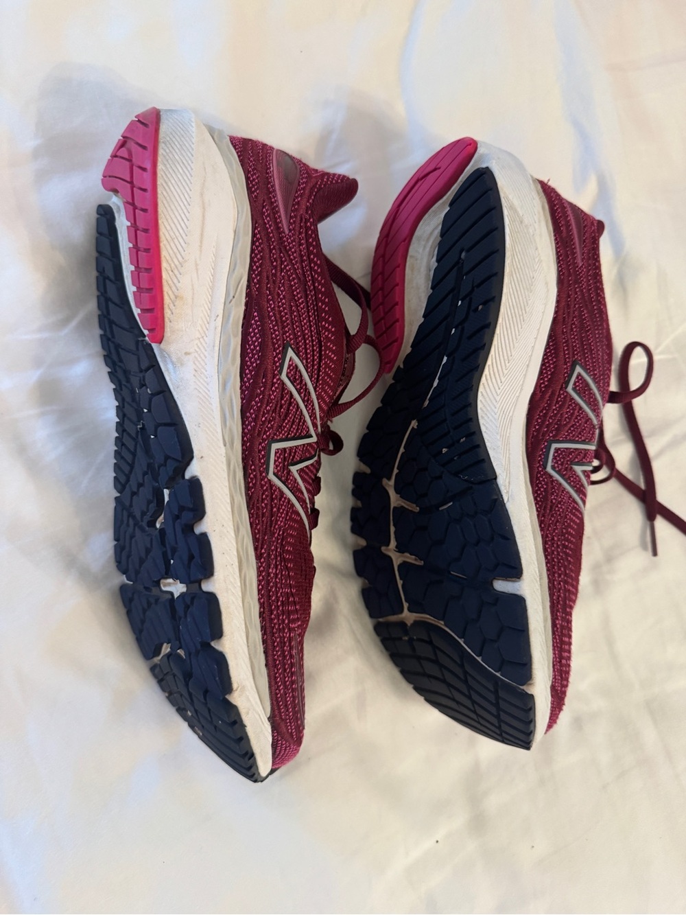 New Balance Women's Running Shoe - Burgundy/White - Picture 6 of 7